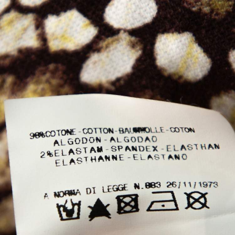 Pre Owned Just Cavalli Brown Printed Cotton Blazer L