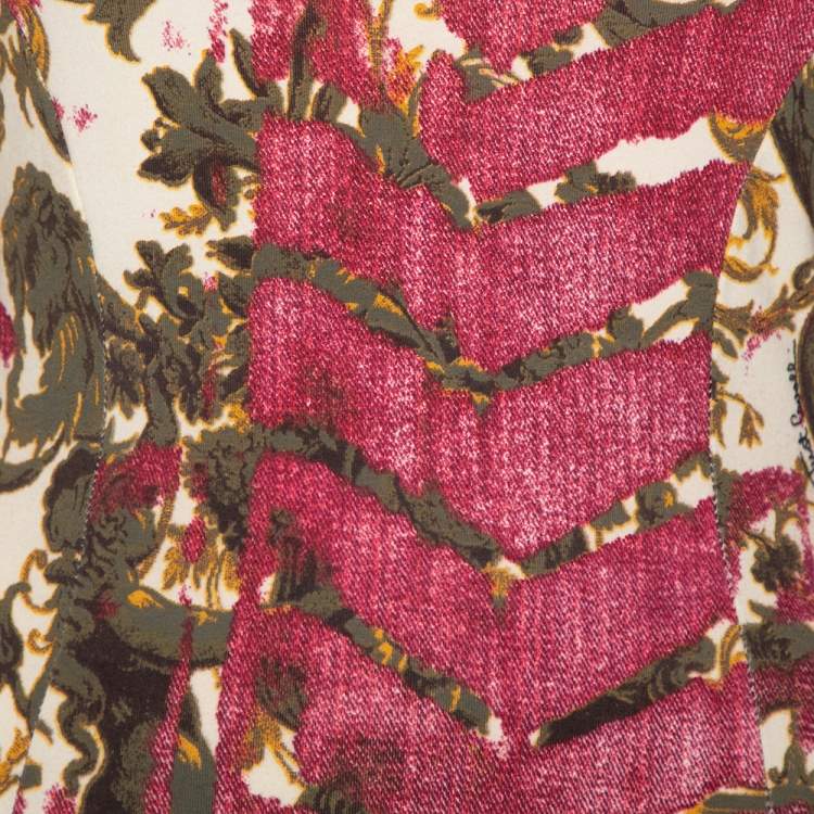 Pre Owned Just Cavalli Multicolor Knit Fit & Flare Dress M