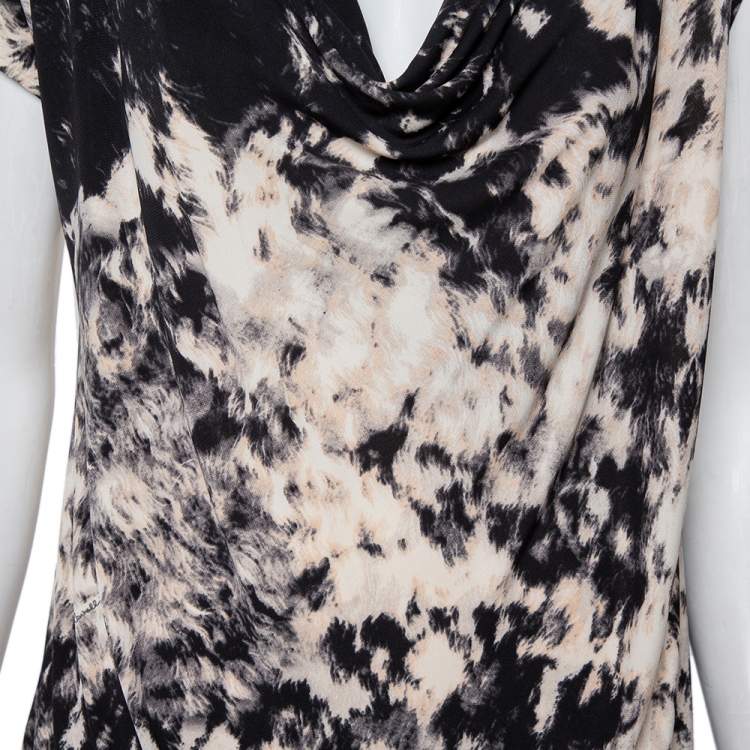 Pre Owned Just Cavalli Multicolor Abstract Printed Knit Tie Detail Mini Dress M