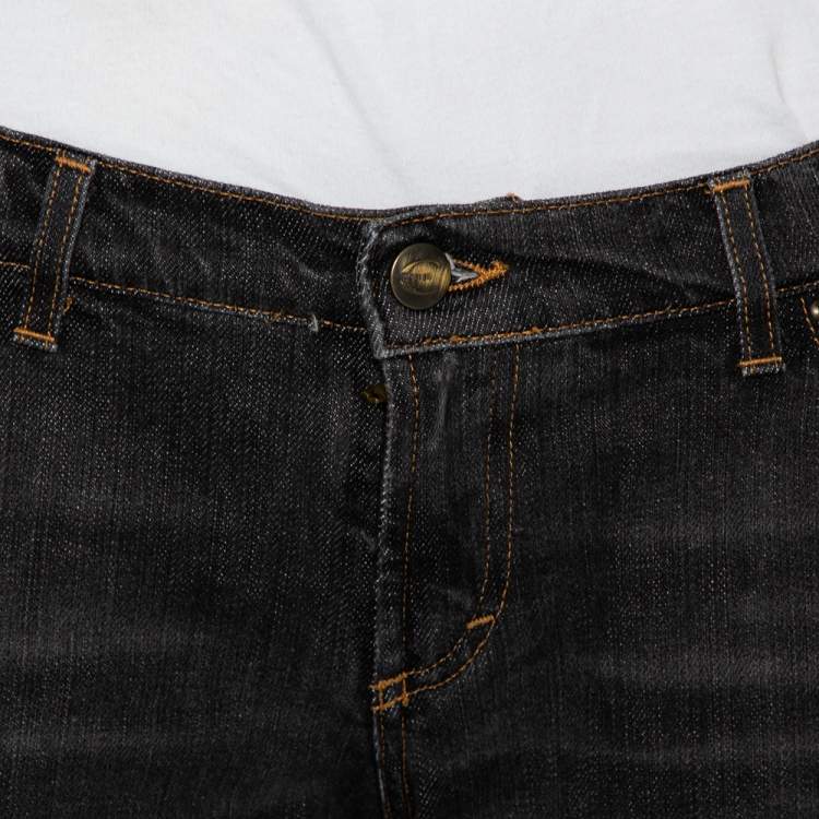 Pre Owned Just Cavalli Charcoal Grey Denim Bootcut Jeans M