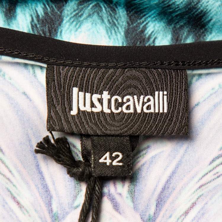 Pre Owned Just Cavalli Multicolor Animal Printed Jersey Sheath Dress M   
