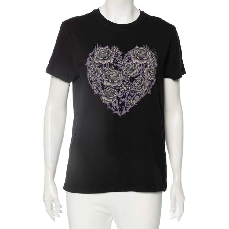 Just Cavalli Black Printed Short Sleeve T-Shirt L Just Cavalli | The ...