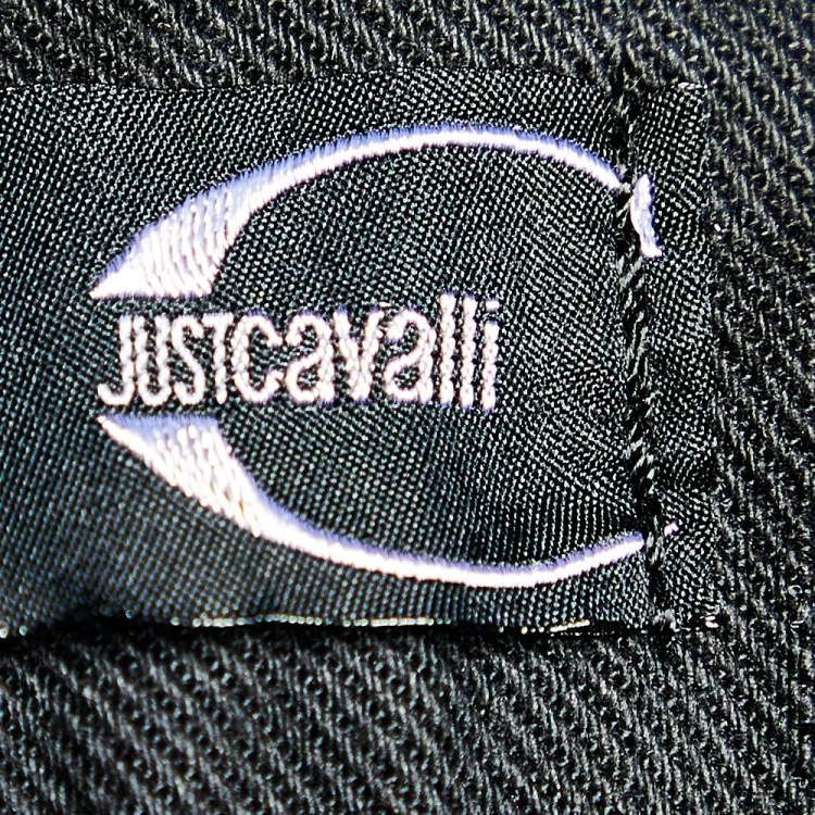 Pre Owned Just Cavalli Black Denim Crystal Embellished Slim Fit Jeans M