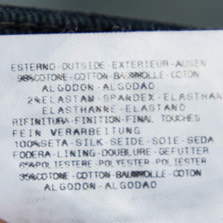 Pre Owned Just Cavalli Black Denim Crystal Embellished Slim Fit Jeans M
