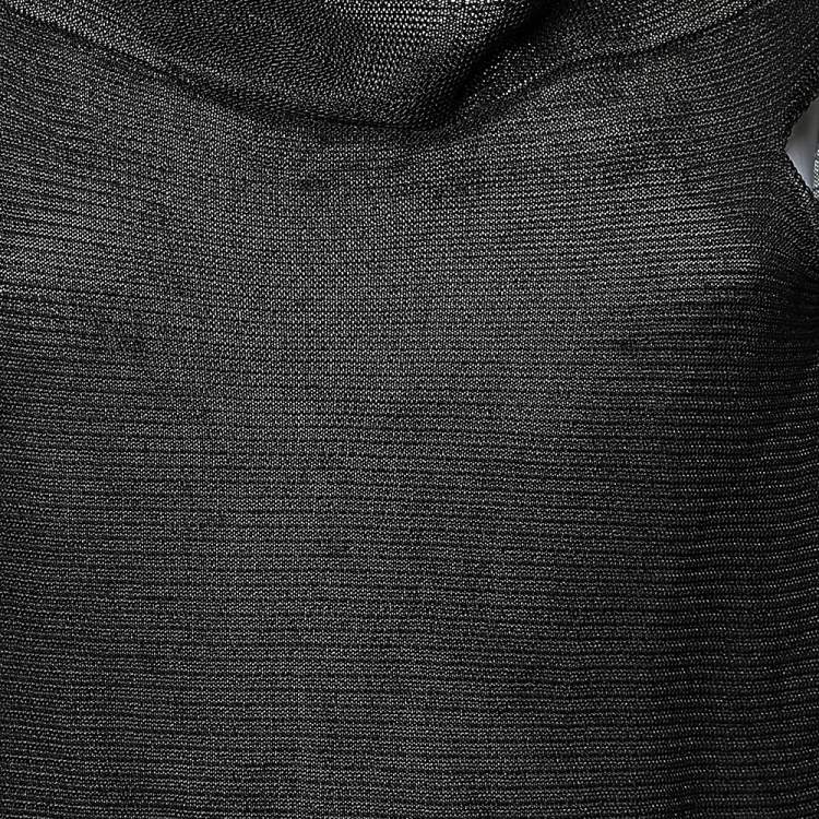 Pre Owned Just Cavalli Black Knit Cutout Detail Tunic L
