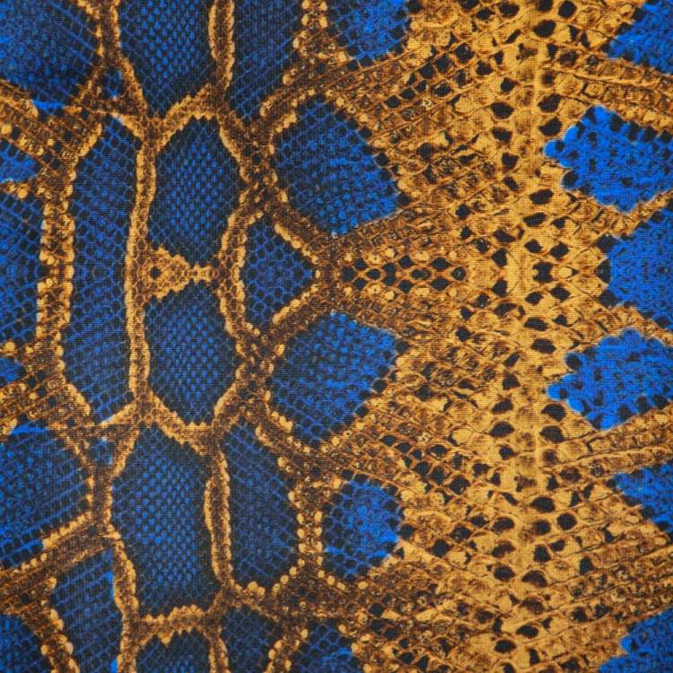 Pre Owned Just Cavalli Multicolored Snake Print Jersey Skirt XS