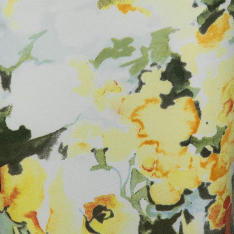 Pre Owned Just Cavalli Multicolored Printed Jersey Long Sleeve Dress S