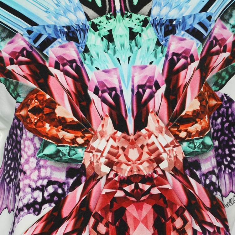 Pre Owned Just Cavalli Multicolor Printed Cotton Knit Sweatshirt S