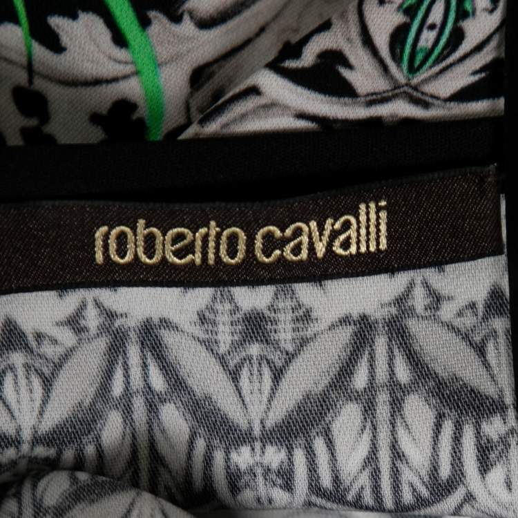 Pre Owned Just Cavalli Multicolor Printed Crepe Sleeveless Dress S