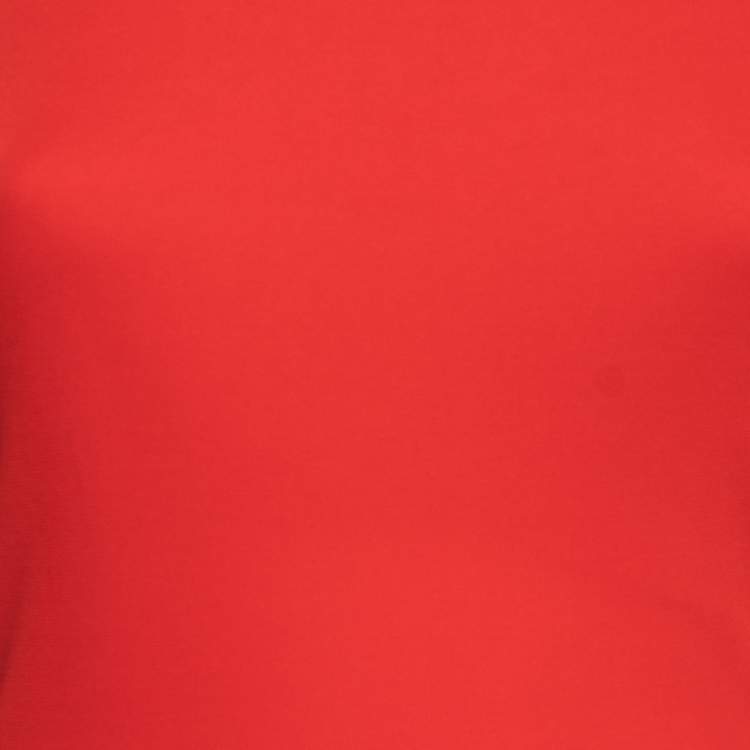 Pre Owned Just Cavalli Red Jersey Halterneck Maxi Dress XS