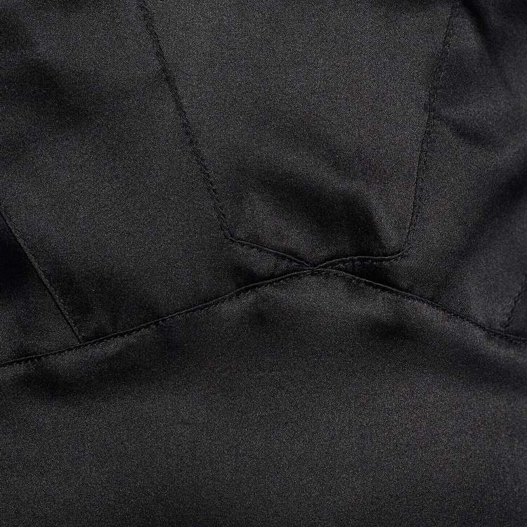 Pre Owned Just Cavalli Black Satin Maxi Corset Dress M