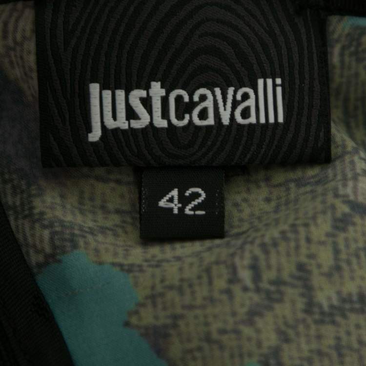 Pre Owned Just Cavalli Multicolor Printed Silk Midi Dress M