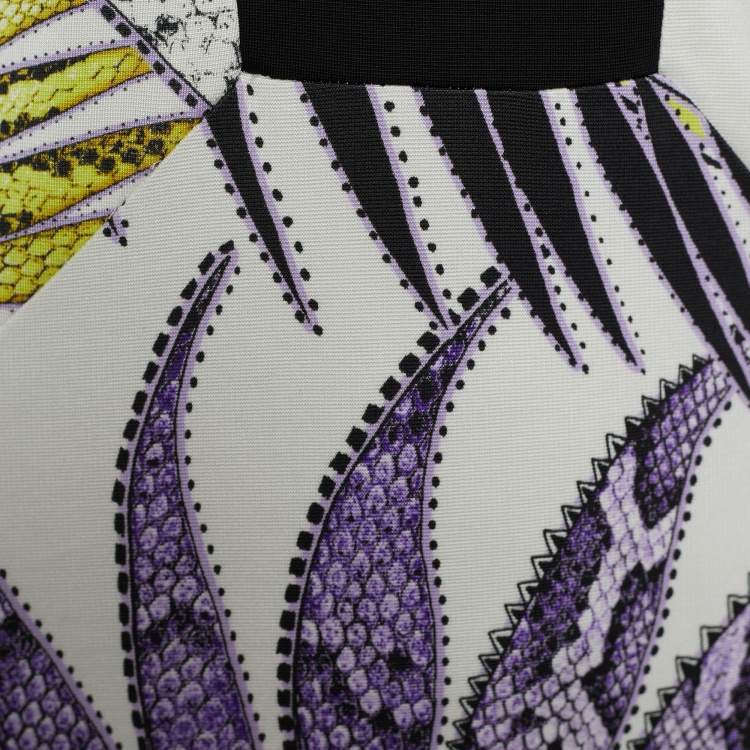 Pre Owned Just Cavalli White Printed Synthetic  Sleeveless Dress S