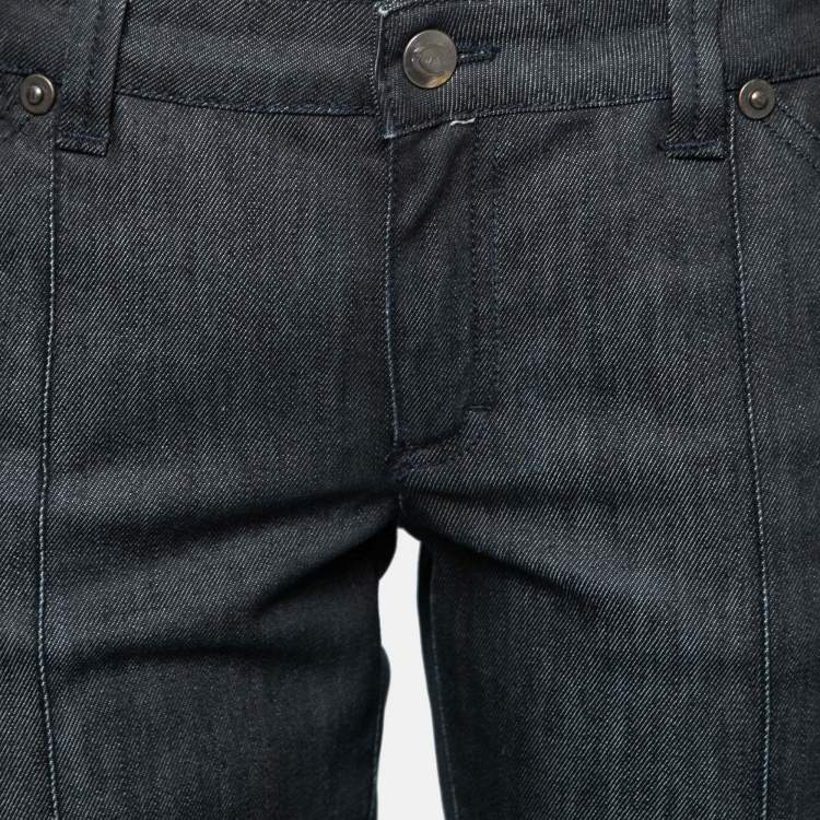 Pre Owned Just Cavalli Black Denim Flared Jeans M/ Waist: 32"