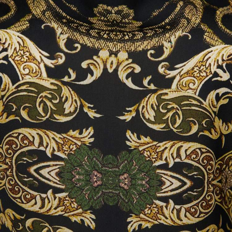 مملوكة مسبقًا Just Cavalli Black Printed Satin Mini Dress S