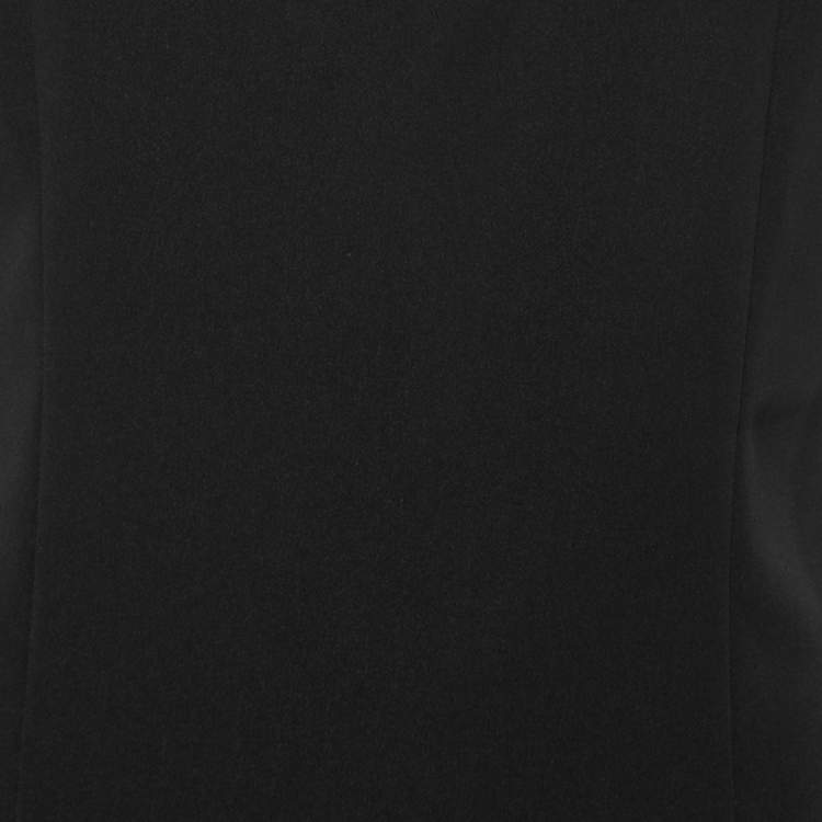 Pre Owned Just Cavalli Black Floral Neoprene Sheath Dress M
