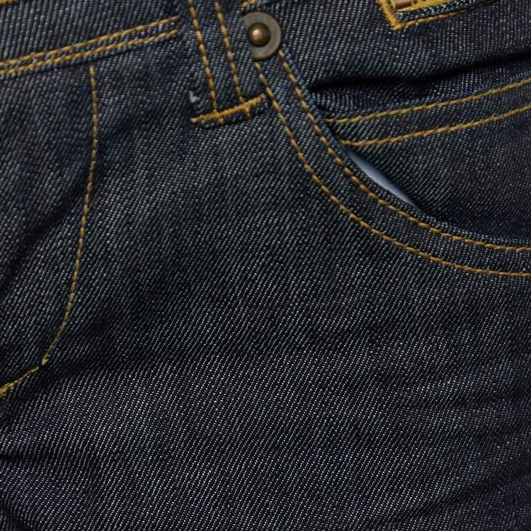 Pre Owned Just Cavalli Navy Blue Denim Tapered Leg Jeans M Waist 34"