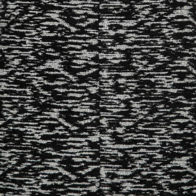 Pre Owned Just Cavalli Monochrome Tweed A-Line Skirt S