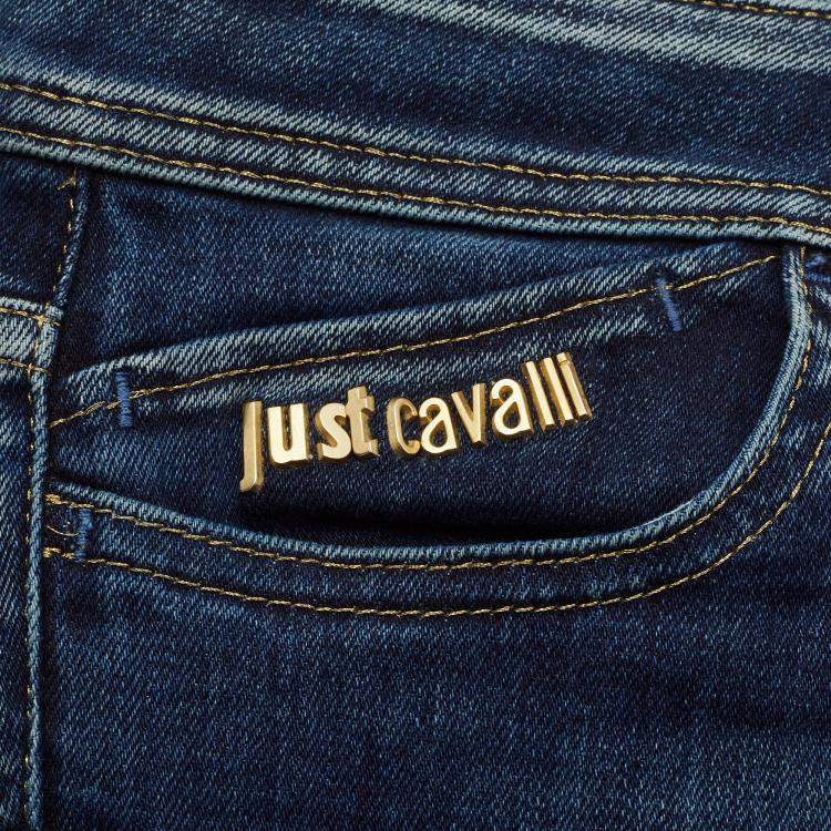Pre Owned Just Cavalli Navy Blue Stretch Denim Skinny Leg Jeans S