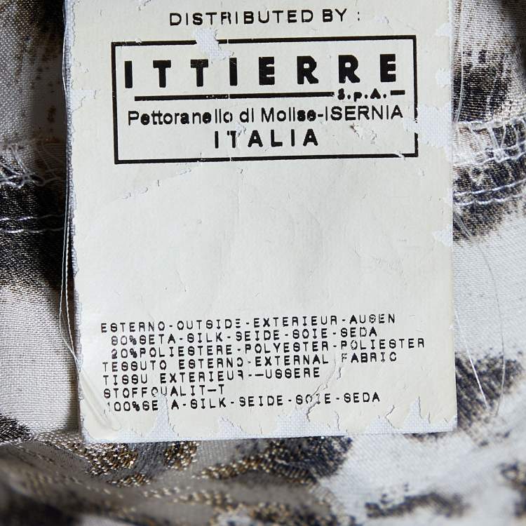 Pre Owned Just Cavalli Beige Animal Printed Fil Coupe Shirt M