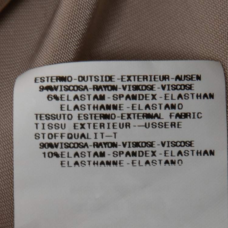 Pre Owned Just Cavalli Beige Jersey Knit Ruched Top M