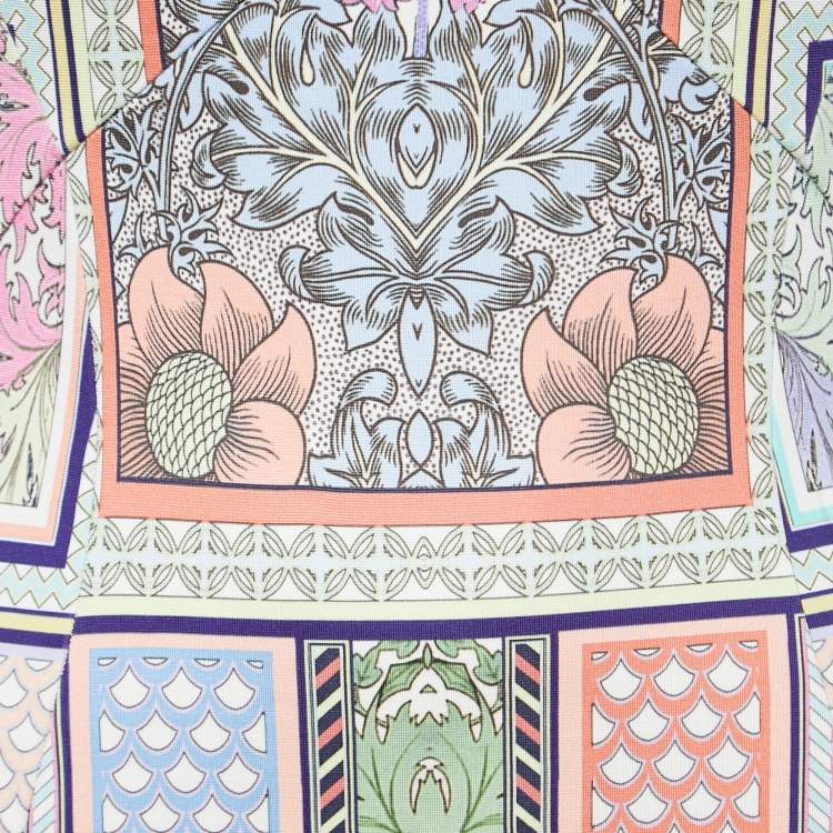 Pre Owned Just Cavalli Multicolor Printed Jersey Cap Sleeve Mini Dress S