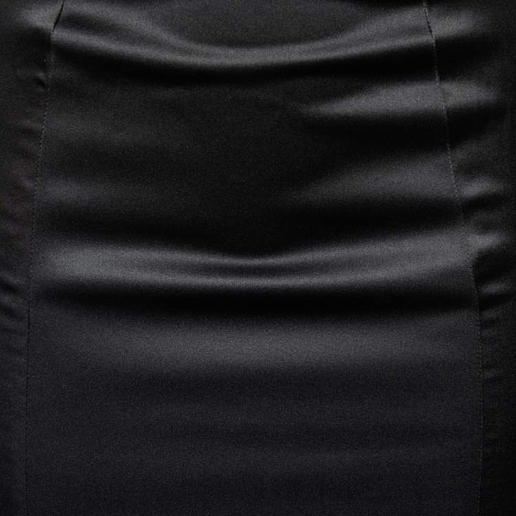 Pre Owned Just Cavalli Black Satin Mermaid Maxi Skirt S