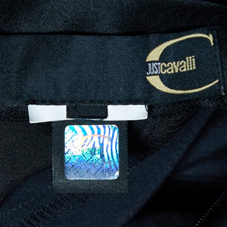 Pre Owned Just Cavalli Black Satin Mermaid Maxi Skirt S