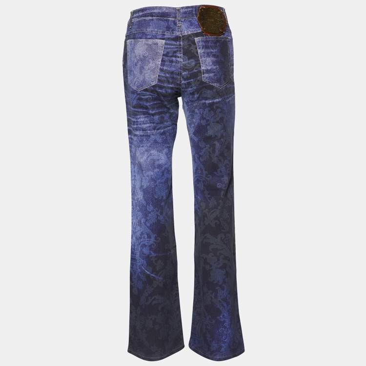 Pre Owned Just Cavalli Blue Ombre Denim Straight Leg Jeans M