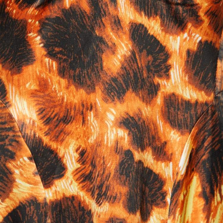 Pre Owned Just Cavalli Multicolor Printed Satin Mini Dress M