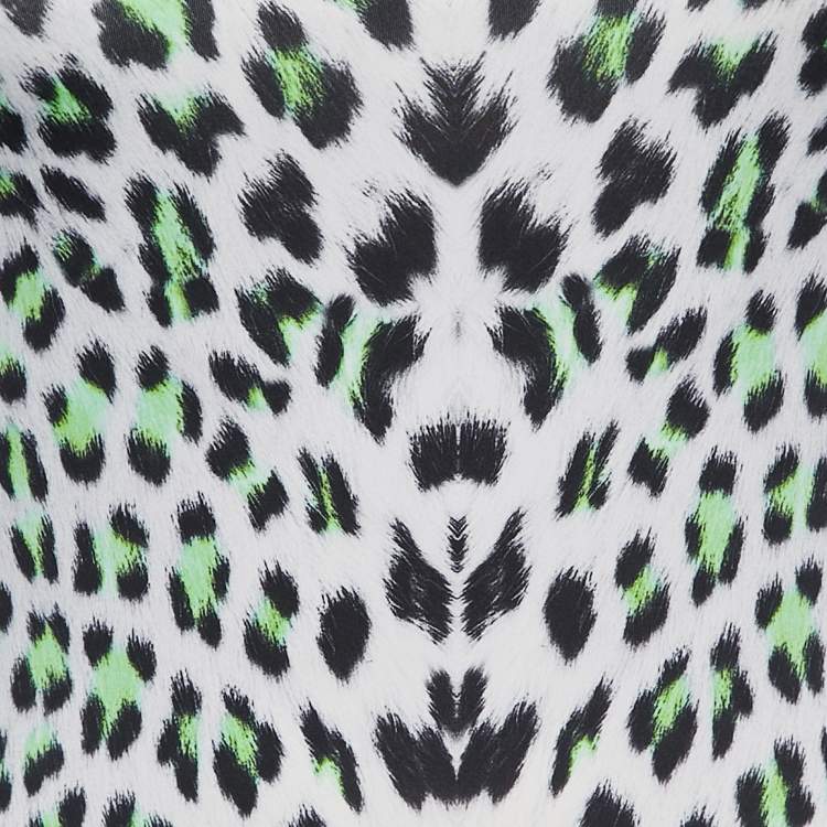 Pre Owned Just Cavalli Multicolor Leopard Print Jersey Short Dress XS