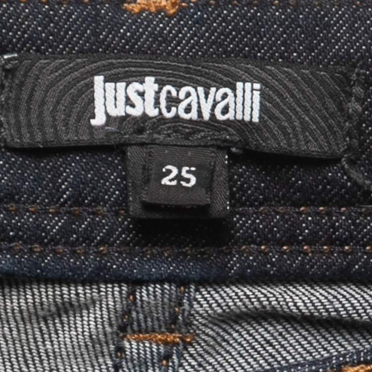 Pre Owned Just Cavalli Dark Blue Denim Flared Jeans S Waist 25"