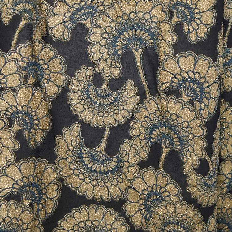 مملوكة مسبقًا Just Cavalli Black Printed Silk Tunic M