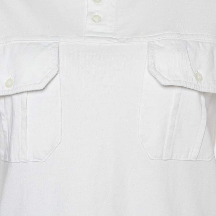 Pre Owned Just Cavalli White Cotton Knit Round Neck T-Shirt L