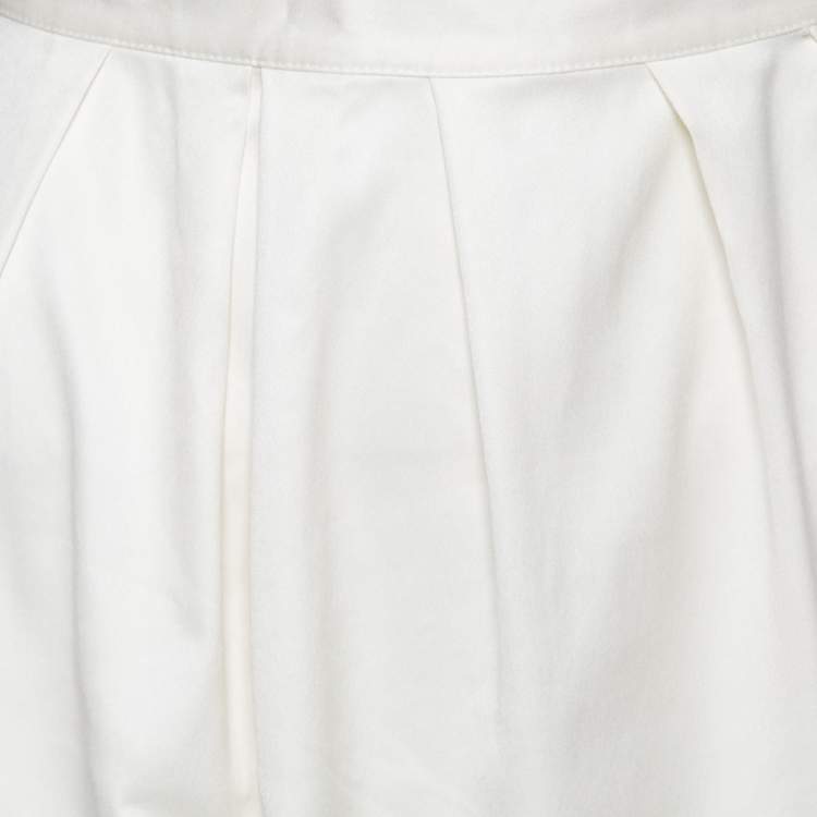Pre Owned Just Cavalli Beige Pleated Mini Skirt M