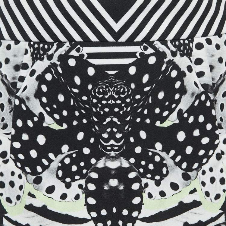 Pre Owned Just Cavalli White Printed Crepe Mini Skirt S