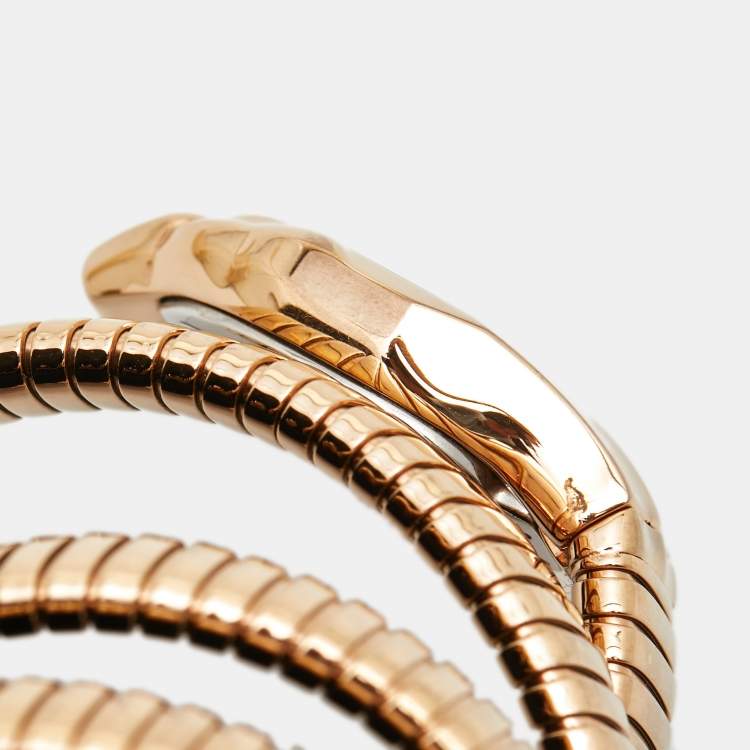 Pre Owned Just Cavalli Glittered Champagne Rose Gold Plated Stainless Steel Glam Chic JC1L115M0035 Women's Wristwatch 22 mm