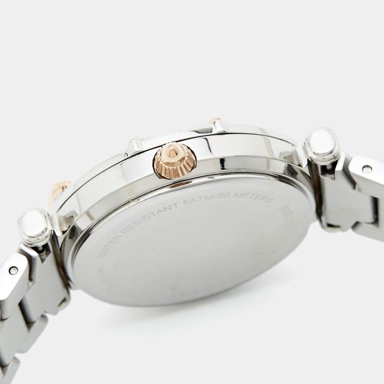 Pre Owned Just Cavalli Silver Two Tone Stainless Steel Animalier JC1L234M0265 Women's Wristwatch 32 mm