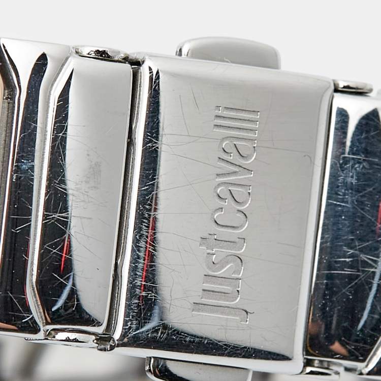 Pre Owned Just Cavalli Silver Two Tone Stainless Steel Animalier JC1L234M0265 Women's Wristwatch 32 mm
