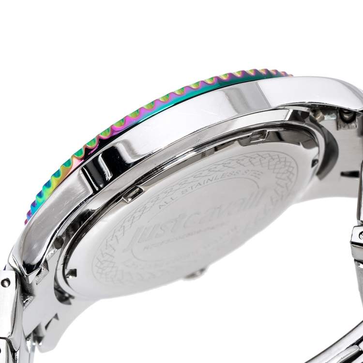 Pre Owned Just Cavalli Mother Of Pearl Stainless Steel Just Sunset Women's Wristwatch 36 mm