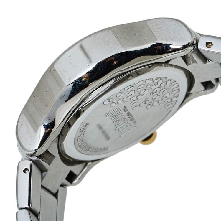 Pre Owned Just Cavalli Silver Two Tone Stainless Steel 7253587501 Milady Women's Wristwatch 34MM