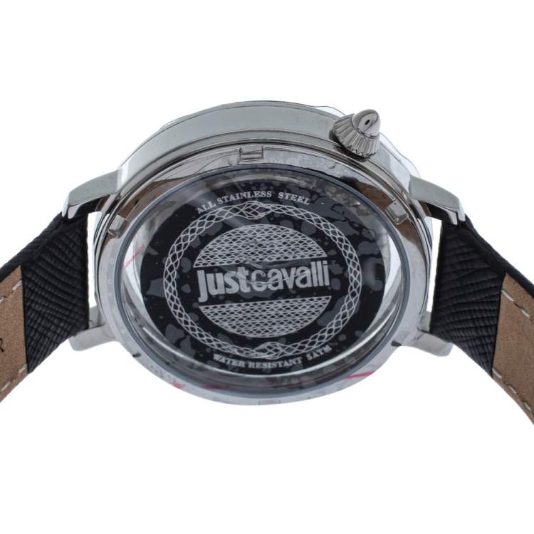 مملوكة مسبقًا Just Cavalli White Stainless Steel Logo JC1L007L0015 Women's Wristwatch 34MM