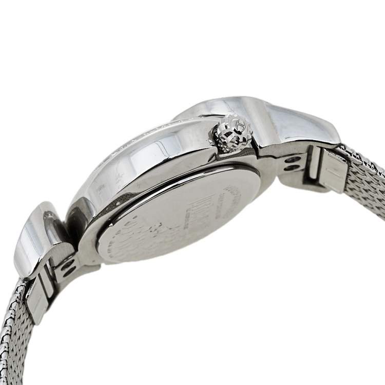 Pre Owned Just Cavalli Silver Stainless Steel Sin R7253591503 Women's Wristwatch 35 mm