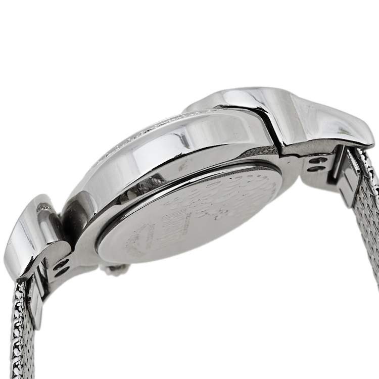 Pre Owned Just Cavalli Silver Stainless Steel Sin R7253591503 Women's Wristwatch 35 mm