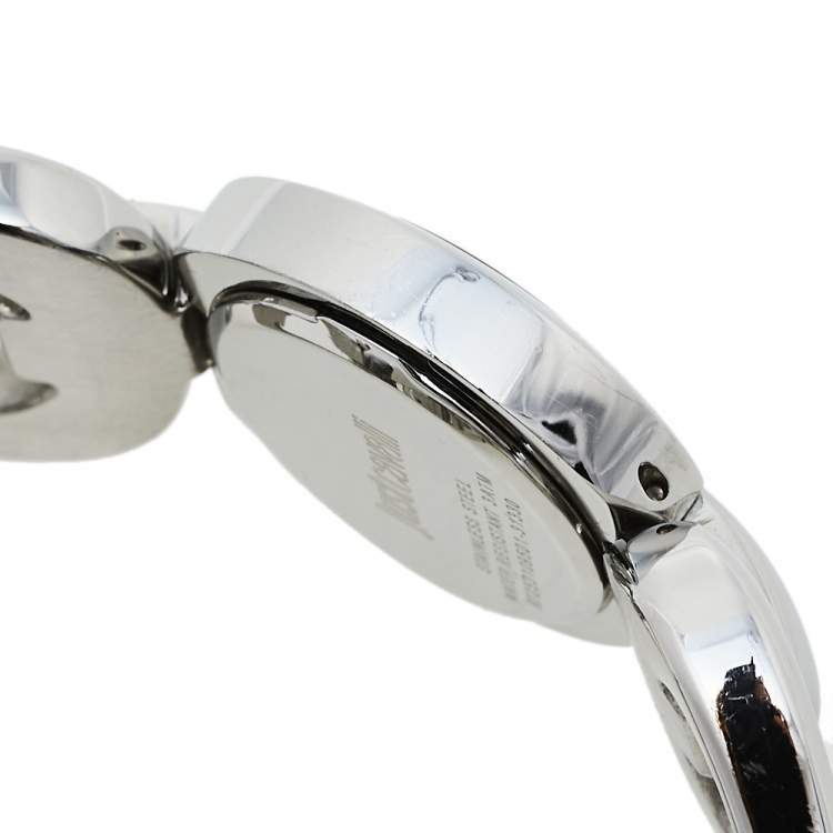Pre Owned Just Cavalli Silver Stainless Steel R7235109501 Quartz Women's Wristwatch 29 mm