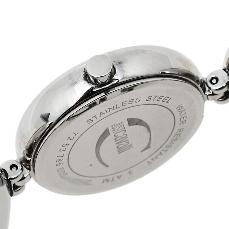 Pre Owned Just Cavalli Silver Stainless Steel Cina 7253785035 Women's Wristwatch 27 mm