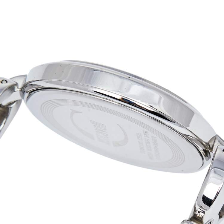 Pre Owned Just Cavalli Silver Stainless Steel Midnight R725315454 Women's Wristwatch 41 mm
