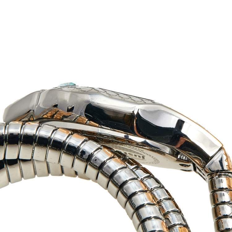 Pre Owned Just Cavalli Silver Two Tone Stainless Steel Jc1L168M0085 Women's Wristwatch 22 mm
