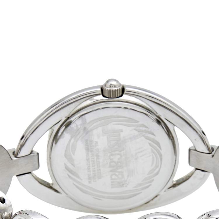Pre Owned Just Cavalli Silver Stainless Steel Drop R7253182502 Women's Wristwatch 32 mm