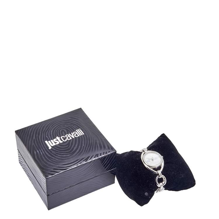 Pre Owned Just Cavalli Silver Stainless Steel Drop R7253182502 Women's Wristwatch 32 mm